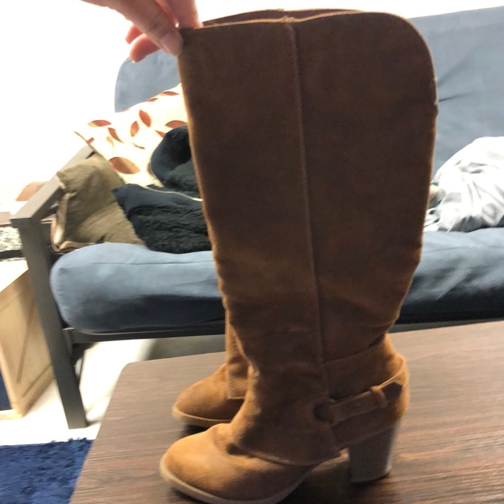 Womens size 8 moissimo tan heel boots